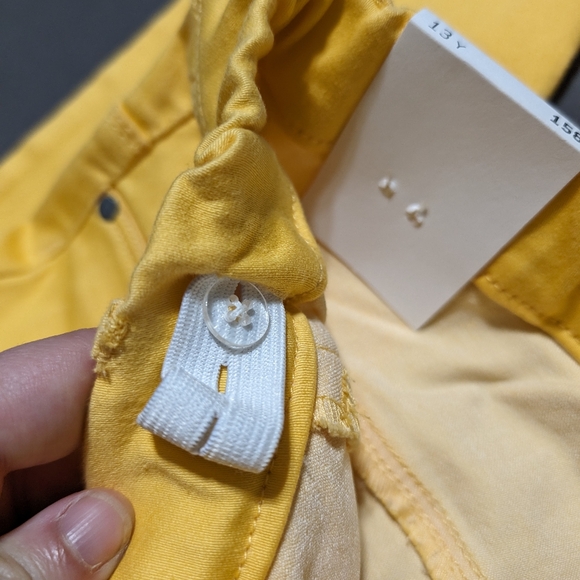 NWT Name it Yellow kids Capri pants size 13 Basic needs adjustable waist - Picture 7 of 10